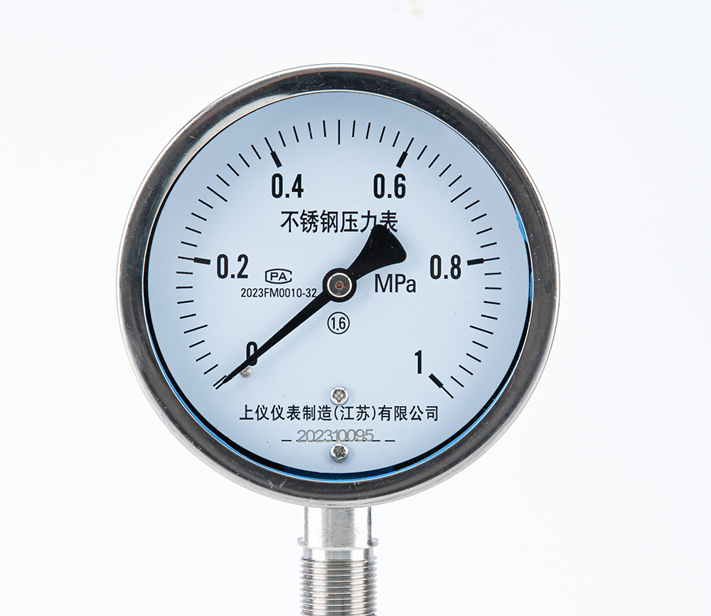 不锈钢压力表Y-100BF-1MPa