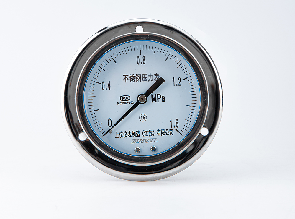 不锈钢轴向压力表Y-100BF-ZT