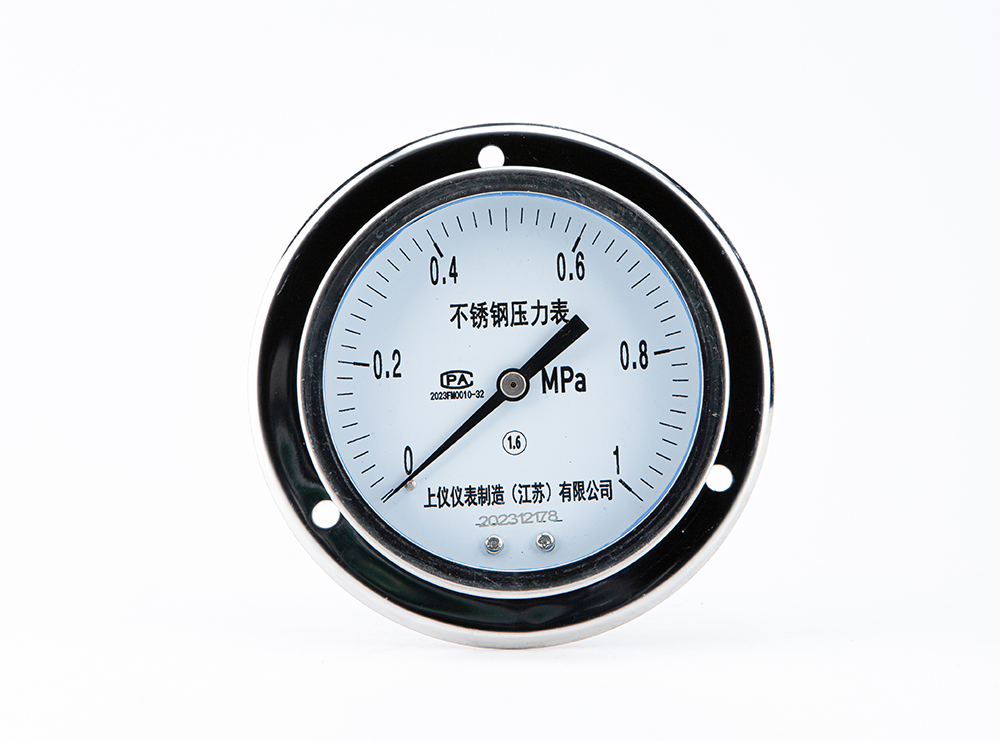 不锈钢轴向压力表Y-100BF-ZT  1MPa