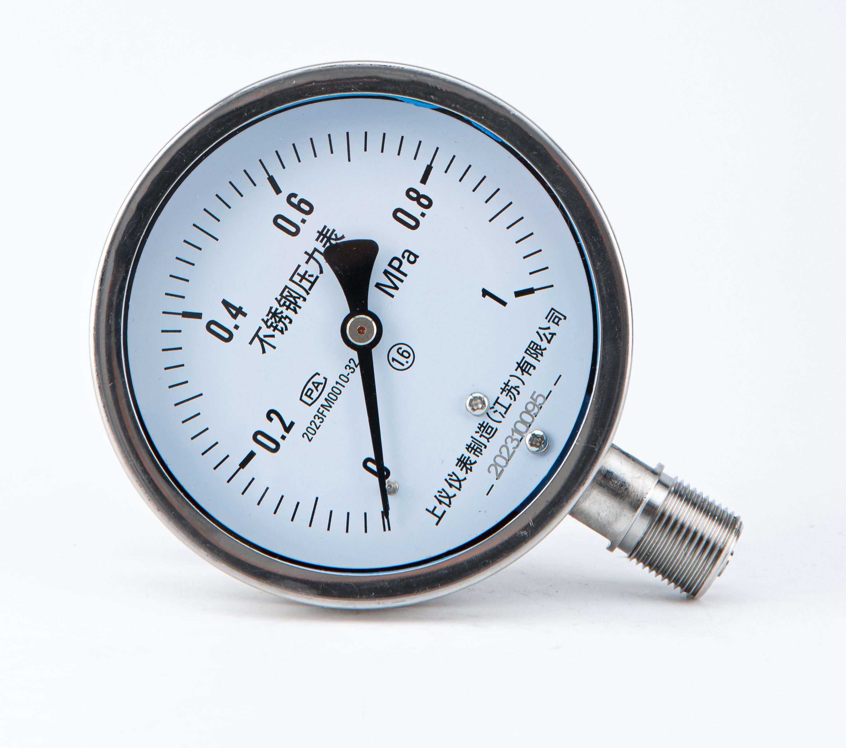 不锈钢压力表Y-100BF 1MPa